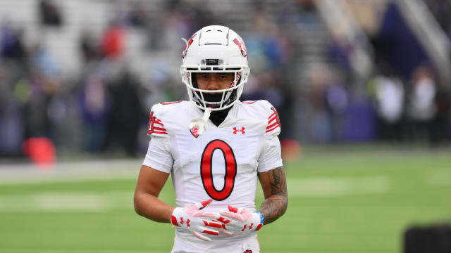 Caption: Nov 11, 2023; Seattle, Washington, USA; Utah Utes wide receiver Mikey Matthews (0) during warmups prior to the game against the Washington Huskies at Alaska Airlines Field at Husky Stadium. Mandatory Credit: Steven Bisig-USA TODAY Sports